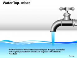 Water tap on off powerpoint presentation slides
