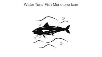 Water Tuna Fish Monotone Icon In Powerpoint Pptx Png And Editable Eps Format