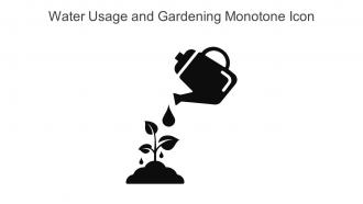 Water Usage And Gardening Monotone Icon In Powerpoint Pptx Png And Editable Eps Format
