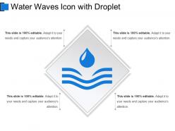 Water Waves Icon With Droplet