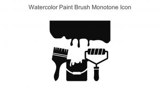 Watercolor Paint Brush Monotone Icon In Powerpoint Pptx Png And Editable Eps Format