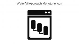 Waterfall Approach Monotone Icon In Powerpoint Pptx Png And Editable Eps Format