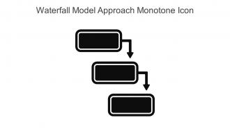 Waterfall Model Approach Monotone Icon In Powerpoint Pptx Png And Editable Eps Format