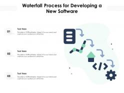 Waterfall process for developing a new software
