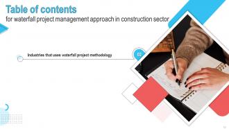 Waterfall Project Management Approach In Construction Sector Powerpoint Presentation Slides Graphical Aesthatic