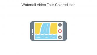 Waterfall Video Tour Colored Icon In Powerpoint Pptx Png And Editable Eps Format