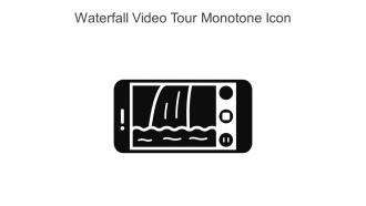 Waterfall Video Tour Monotone Icon In Powerpoint Pptx Png And Editable Eps Format