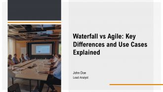 Waterfall Vs Agile Key Differences And Use Cases Explained PPT Template AT