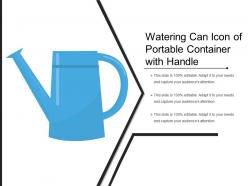 Watering Can Icon Of Portable Container With Handle