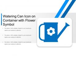 Watering Can Icon On Container With Flower Symbol