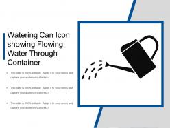 Watering can icon showing flowing water through container