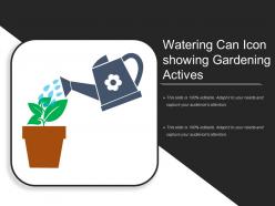 Watering can icon showing gardening activies