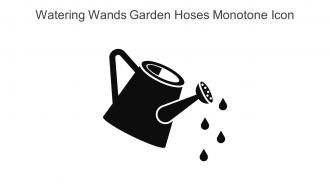 Watering Wands Garden Hoses Monotone Icon In Powerpoint Pptx Png And Editable Eps Format