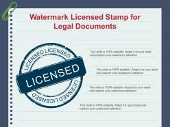 Watermark licensed stamp for legal documents