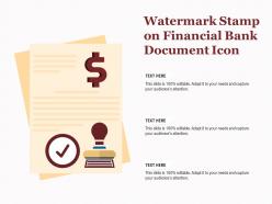 Watermark stamp on financial bank document icon