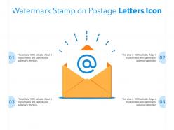 Watermark stamp on postage letters icon