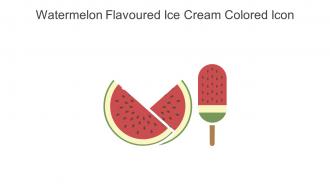 Watermelon Flavoured Ice Cream Colored Icon In Powerpoint Pptx Png And Editable Eps Format
