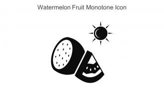 Watermelon Fruit Monotone Icon In Powerpoint Pptx Png And Editable Eps Format