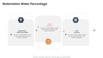 Watermelon Water Percentage In Powerpoint And Google Slides Cpb