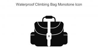 Waterproof Climbing Bag Monotone Icon In Powerpoint Pptx Png And Editable Eps Format