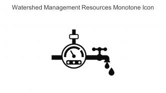 Watershed Management Resources Monotone Icon In Powerpoint Pptx Png And Editable Eps Format