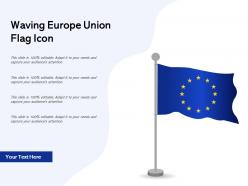 Waving europe union flag icon