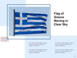 Waving Flag Greece Clear Near Netherlands Cloudy Weather