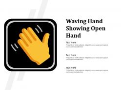 Waving hand showing open hand