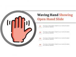 Waving hand showing open hand slide
