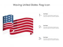 Waving united states flag icon