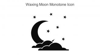 Waxing Moon Monotone Icon In Powerpoint Pptx Png And Editable Eps Format