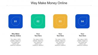 Way Make Money Online Ppt Powerpoint Presentation Professional Image Cpb