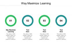 Way maximize learning ppt powerpoint presentation icon template cpb
