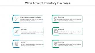 Ways account inventory purchases ppt powerpoint presentation pictures slide cpb