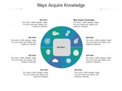Ways acquire knowledge ppt powerpoint presentation file slide cpb