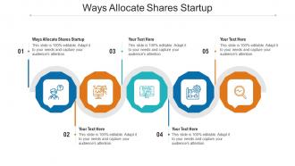 Ways allocate shares startup ppt powerpoint presentation infographic template templates cpb