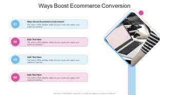 Ways Boost Ecommerce Conversion In Powerpoint And Google Slides Cpb