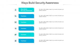 Ways build security awareness ppt powerpoint presentation inspiration grid cpb