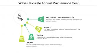 Ways calculate annual maintenance cost ppt powerpoint presentation portfolio outfit cpb