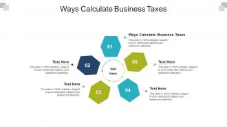 Ways calculate business taxes ppt powerpoint presentation gallery slides cpb