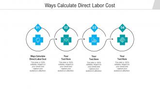 Ways calculate direct labor cost ppt powerpoint presentation pictures graphics template cpb