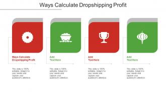 Ways Calculate Dropshipping Profit Ppt Powerpoint Presentation Styles Graphics Cpb