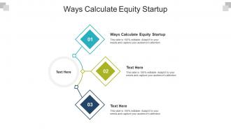 Ways calculate equity startup ppt powerpoint presentation ideas graphics example cpb