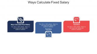 Ways calculate fixed salary ppt powerpoint presentation ideas example cpb