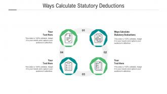 Ways calculate statutory deductions ppt powerpoint presentation gallery cpb