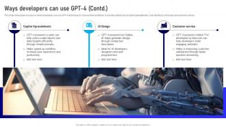 Ways Can Use Gpt 4 How Is Gpt4 Different From Gpt3 ChatGPT SS V Good Downloadable