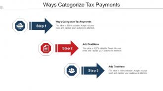 Ways Categorize Tax Payments Ppt Powerpoint Presentation Outline Slides Cpb