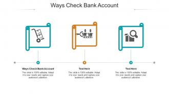 Ways check bank account ppt powerpoint presentation infographics mockup cpb