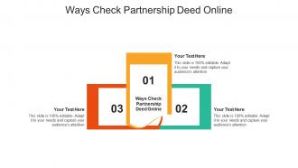 Ways check partnership deed online ppt powerpoint presentation model graphics cpb