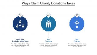 Ways Claim Charity Donations Taxes Ppt Powerpoint Presentation Styles Design Inspiration Cpb